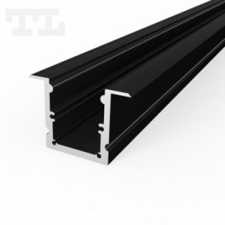 LED profilis P25-1 – 1000 mm – Juodas RAL9005