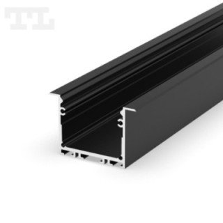 LED profilis P22-1 – 2000 mm – Juodas RAL9005