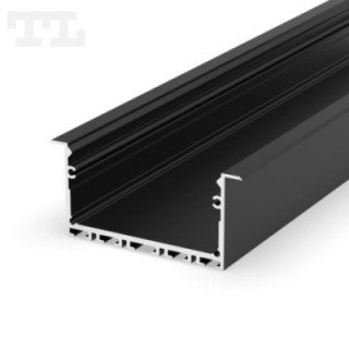 LED profilis P23-1 – 2000 mm – Juodas RAL9005