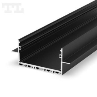 LED profilis P23-2 – 1000 mm – Juodas RAL9005