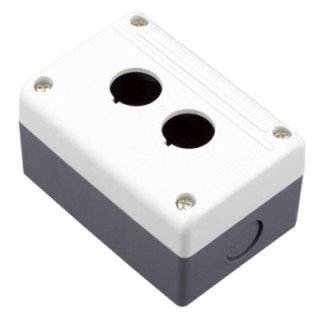 Dėžutė NP serijos mygtukams, pilka, 2 skylės