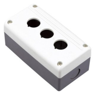 Dėžutė NP serijos mygtukams, pilka, 3 skylės