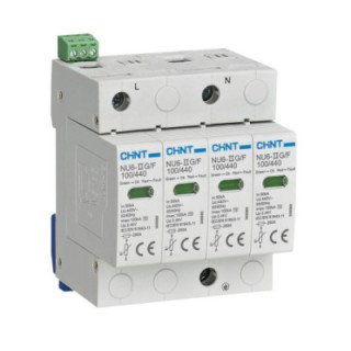 Viršįtampių apsauga 40 kA, 440 V, 4 polių su įspėjimo kontaktu