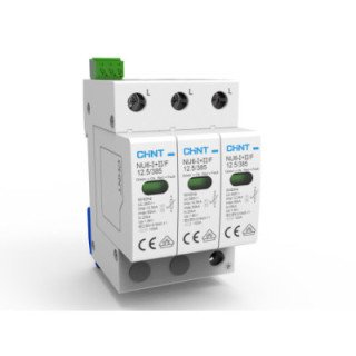 Viršįtampių apsauga I+II/F 12,5/275, 3 polių su įspėjimo kontaktu