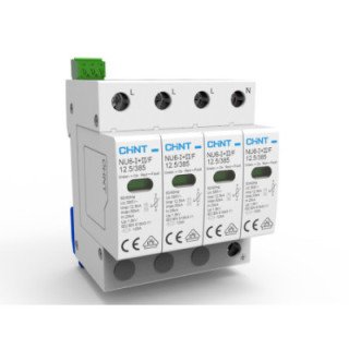 Viršįtampių apsauga I+II/F 12,5/275, 4 polių su įspėjimo kontaktu