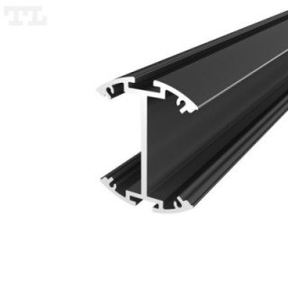 LED profilis P22-8 – 3000 mm – Juodas RAL9005