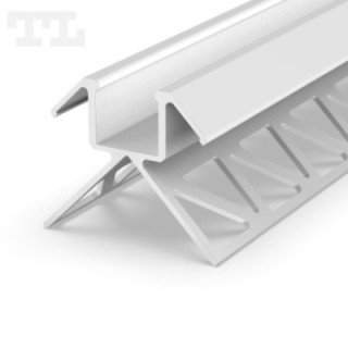 LED profilis P17-3 – 2000 mm – Baltas RAL9003