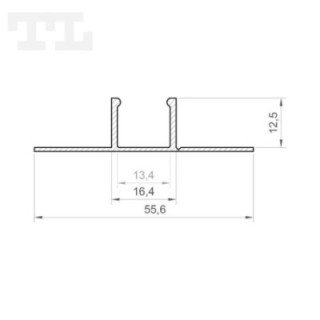 LED profilis P17-2 – 3000 mm – Juodas RAL9005