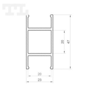 LED profilis P13-10 – 2000 mm – Gold