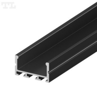 LED profilis P13-3 – 2000 mm – Juodas RAL9005