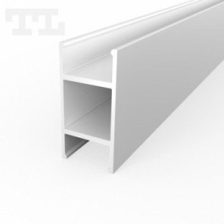 LED profilis P13-10 – 3000 mm – Baltas RAL9003