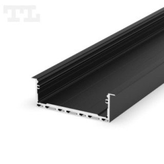 LED profilis P27-1 – 3000 mm – Juodas RAL9005