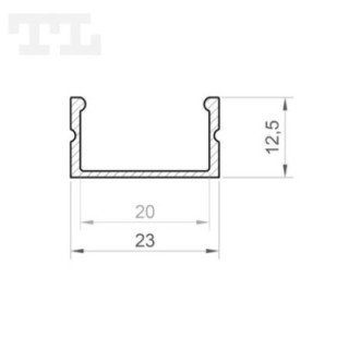 LED profilis P13-2 – 2000 mm – Gold