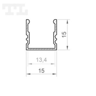 LED profilis P5-1 – 3000 mm – Gold