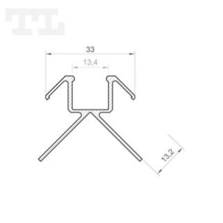 LED profilis P17-3 – 3000 mm – Juodas RAL9005