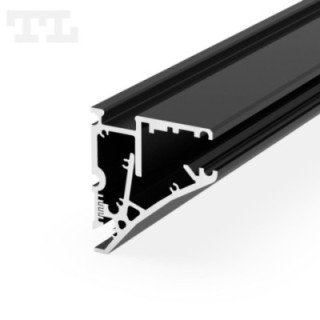 LED profilis P10-1 – 2000 mm – Juodas RAL9005